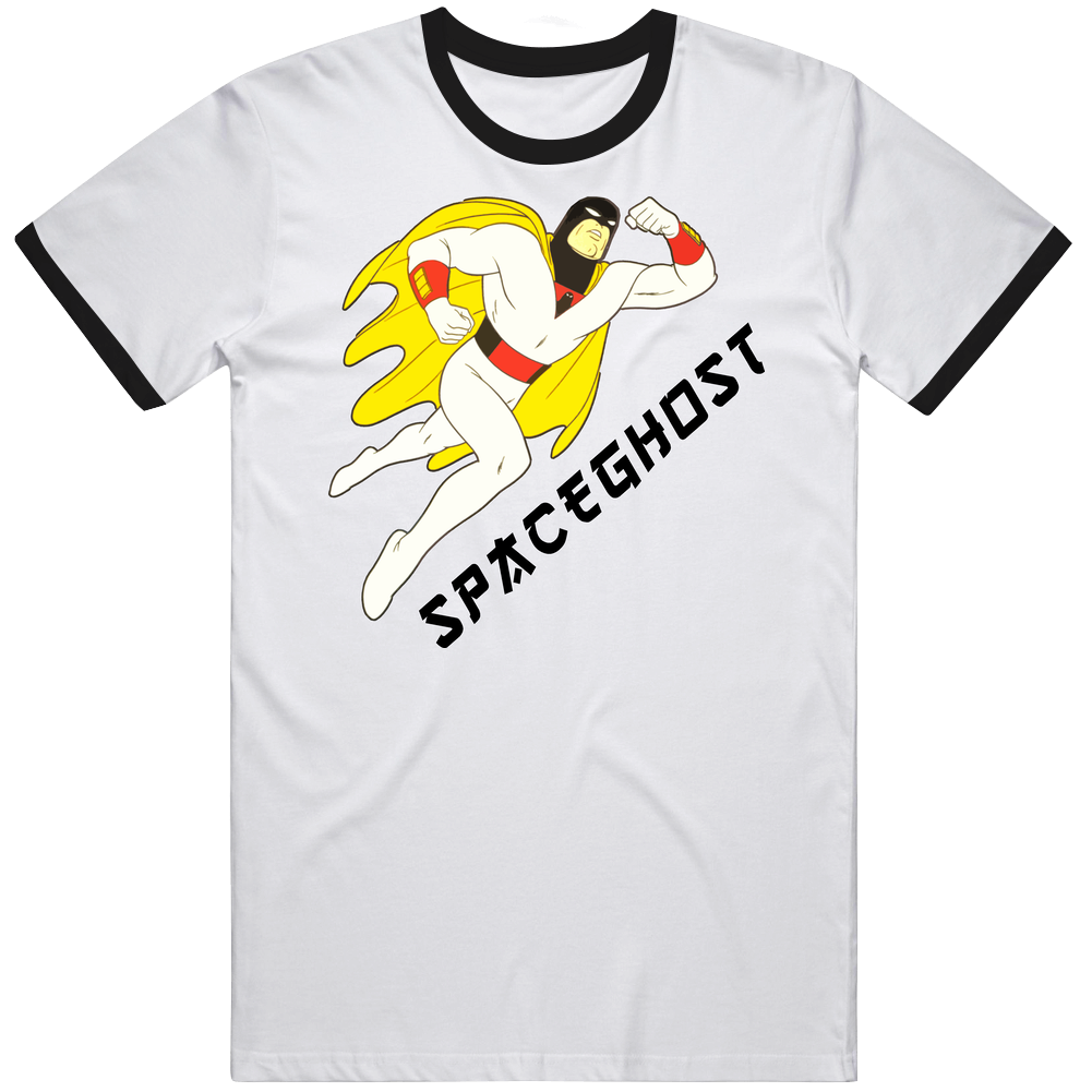 Space Ghost Retro Cartoon Flying Mens Cotton Tee T Shirt Space Ghost Retro Cartoon Flying Mens Cotton Tee T Shirt