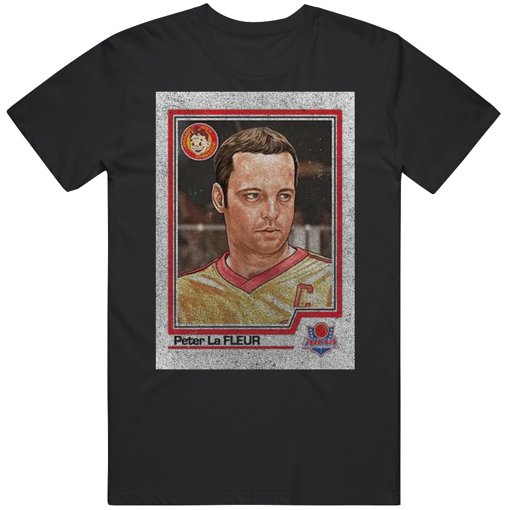 Peter La Fleur Dodgeball Vince Vaughn Vintage Retro Sports Trading Card Distressed Look Mens Cotton Tee T Shirt Peter La Fleur Dodgeball Vince Vaughn Vintage Retro Sports Trading Card Distressed Look Mens Cotton Tee T Shirt