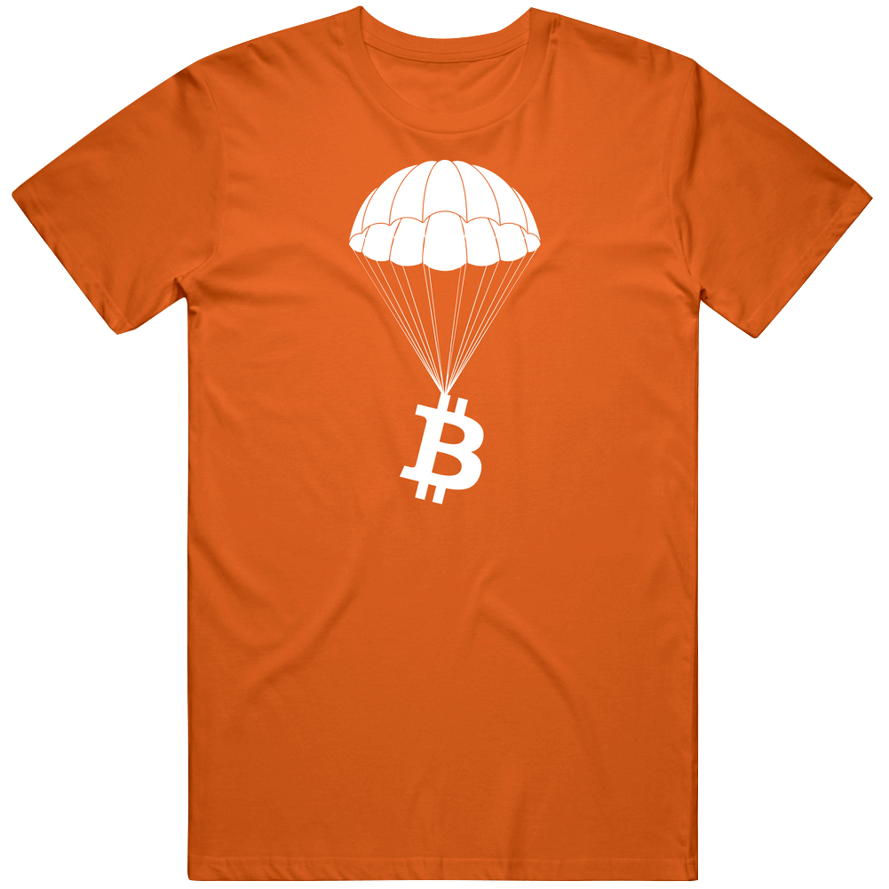 Bitcoin Parachute Mens Cotton Tee T Shirt Bitcoin Parachute Mens Cotton Tee T Shirt