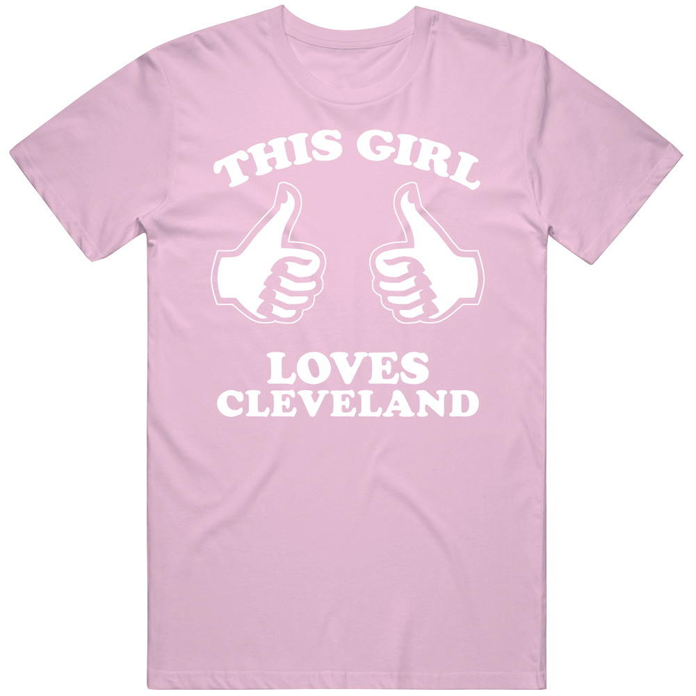 This Girl Loves Cleveland Custom Mens Cotton Tee T Shirt