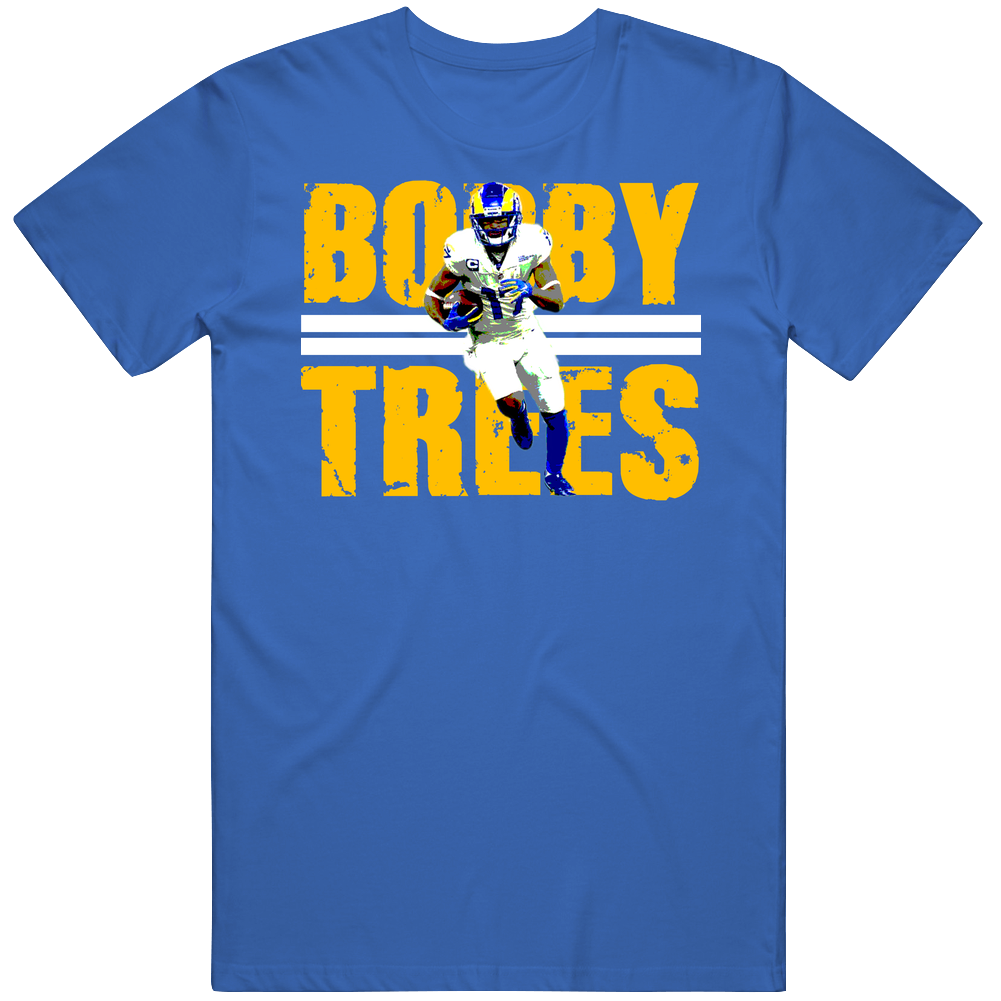 Bobby Trees Robert Woods Football Fan Blue Mens Cotton Tee T Shirt Bobby Trees Robert Woods Football Fan Blue Mens Cotton Tee T Shirt