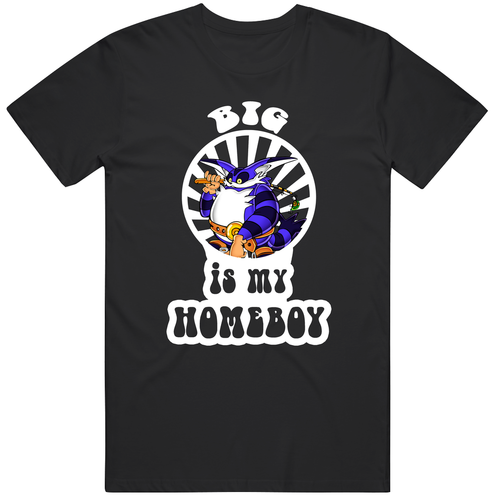 Big The Cat Is My Homeboy Popular Sonic Video Game Character Fan Mens Cotton Tee T Shirt Big The Cat Is My Homeboy Popular Sonic Video Game Character Fan Mens Cotton Tee T Shirt