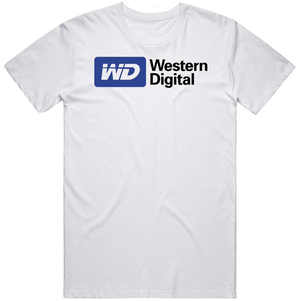 Western Digital Corporation Nasdaq Company Logo Employee Fan Mens Cotton Tee T Shirt Western Digital Corporation Nasdaq Company Logo Employee Fan Mens Cotton Tee T Shirt