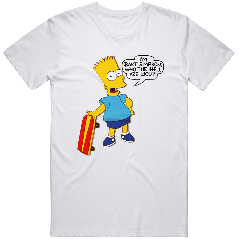 I Am Bart Simpson Who The Hell Are You Mens Cotton Tee T Shirt I Am Bart Simpson Who The Hell Are You Mens Cotton Tee T Shirt