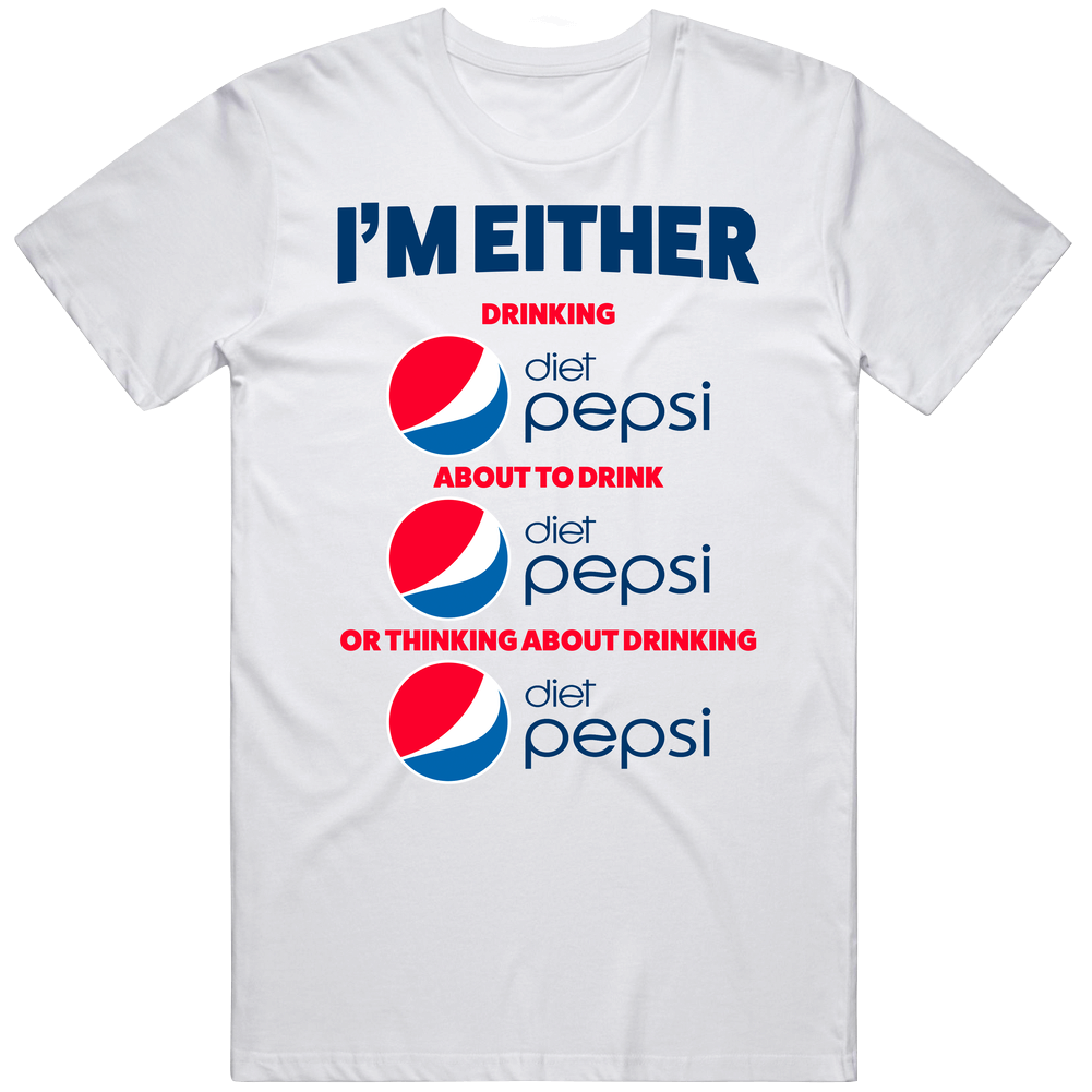 Thinking About Drinking Diet Pepsi Mens Cotton Tee T Shirt