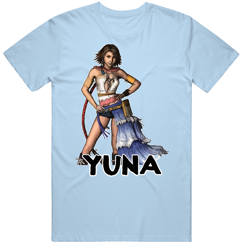 Yuna Final Fantasy Video Game Mens Cotton Tee T Shirt Yuna Final Fantasy Video Game Mens Cotton Tee T Shirt