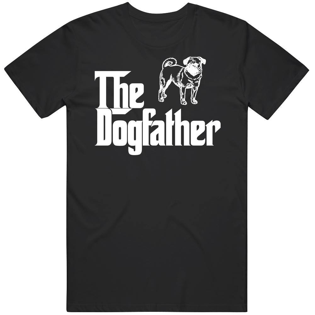 Pug Custom Dog Breed The Dogfather Black Mens Cotton Tee T Shirt Pug Custom Dog Breed The Dogfather Black Mens Cotton Tee T Shirt