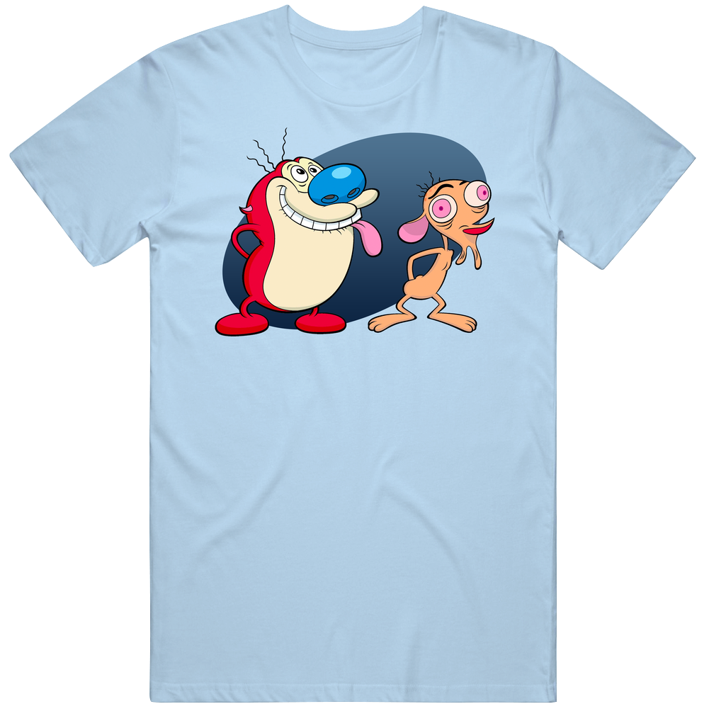 The Ren And Stimpy Show 90s Cartoon Tv Mens Cotton Tee T Shirt The Ren And Stimpy Show 90s Cartoon Tv Mens Cotton Tee T Shirt