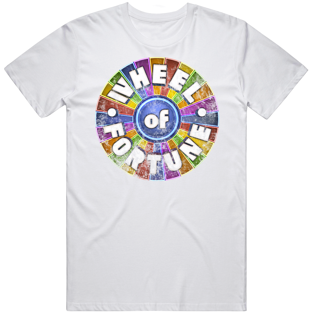 Wheel Of Fortune Tv Game Show Fan Worn Look Mens Cotton Tee T Shirt