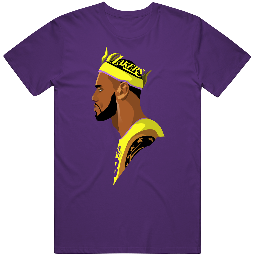 King James Los Angeles Basketball Lebron Crown Mens Cotton Tee T Shirt King James Los Angeles Basketball Lebron Crown Mens Cotton Tee T Shirt