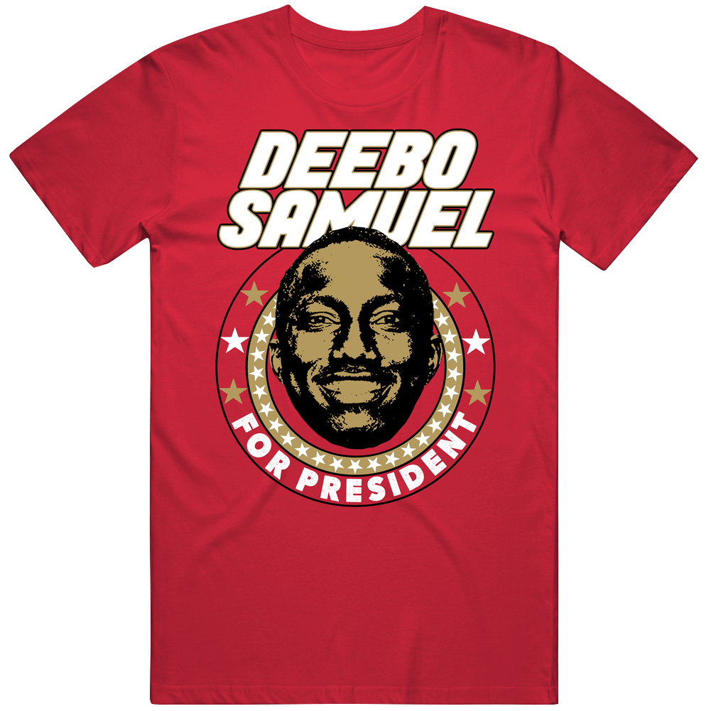Deebo Samuel For President San Francisco Football Fan Mens Cotton Tee T Shirt