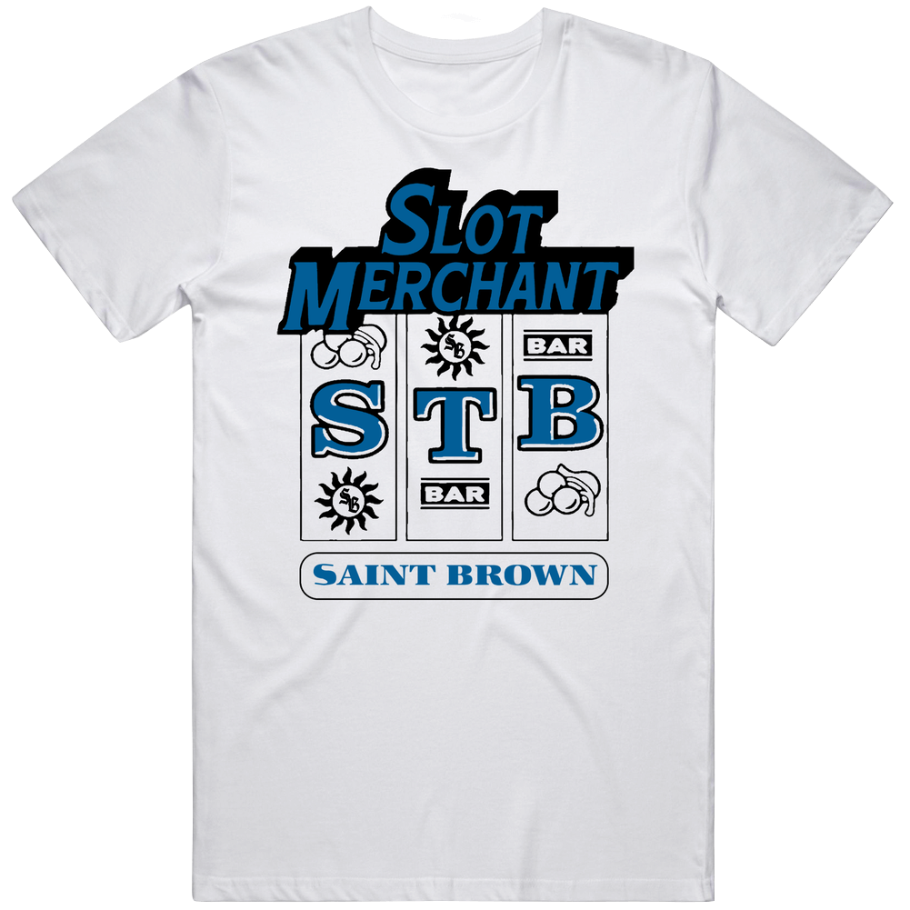 Slot Merchant Saint Brown Fan Mens Cotton Tee T Shirt Slot Merchant Saint Brown Fan Mens Cotton Tee T Shirt