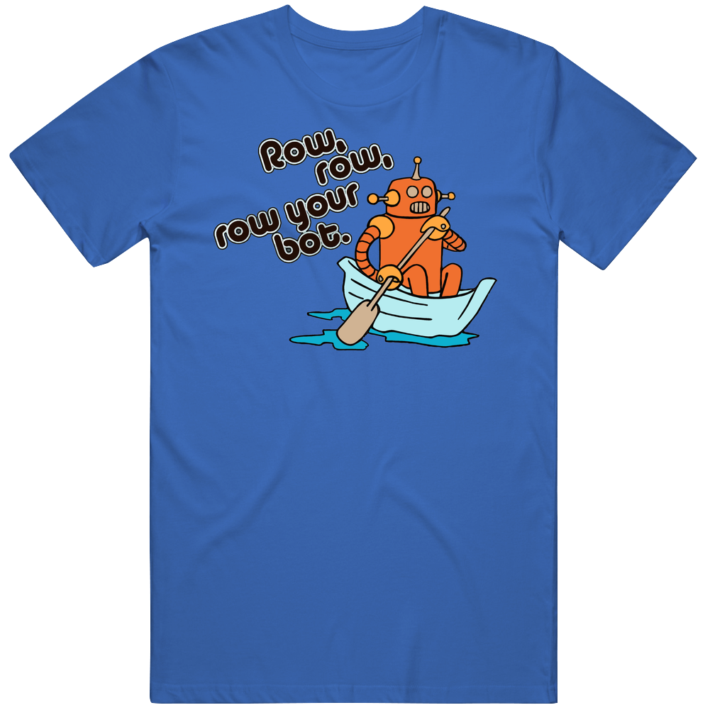 Row Row Row Your Boat Funny Robot Mens Cotton Tee T Shirt