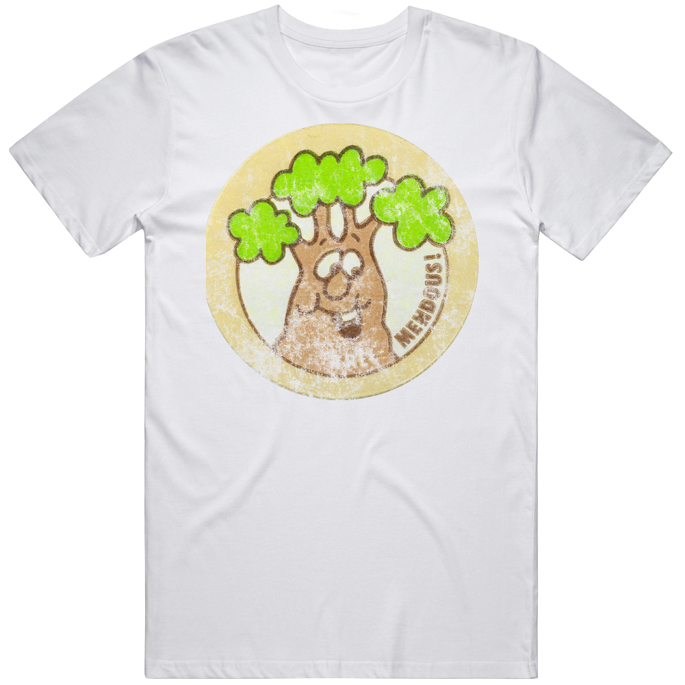 Tree Mendous Treemendous Scratch N Sniff Sticker Retro Vintage Worn Look Mens Cotton Tee T Shirt Tree Mendous Treemendous Scratch N Sniff Sticker Retro Vintage Worn Look Mens Cotton Tee T Shirt