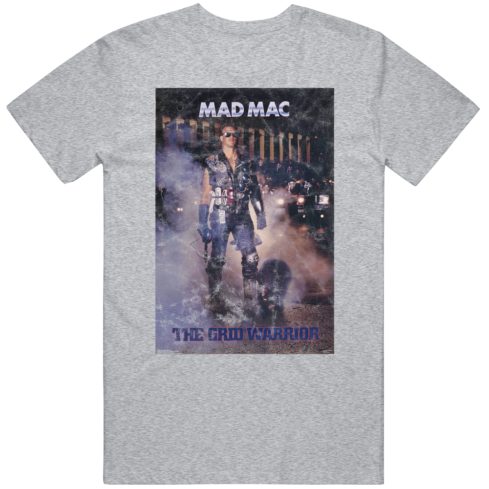 Mad Mac The Grid Warrior Jim Mcmahon Nfl Football Legend Worn Look Mens Cotton Tee T Shirt