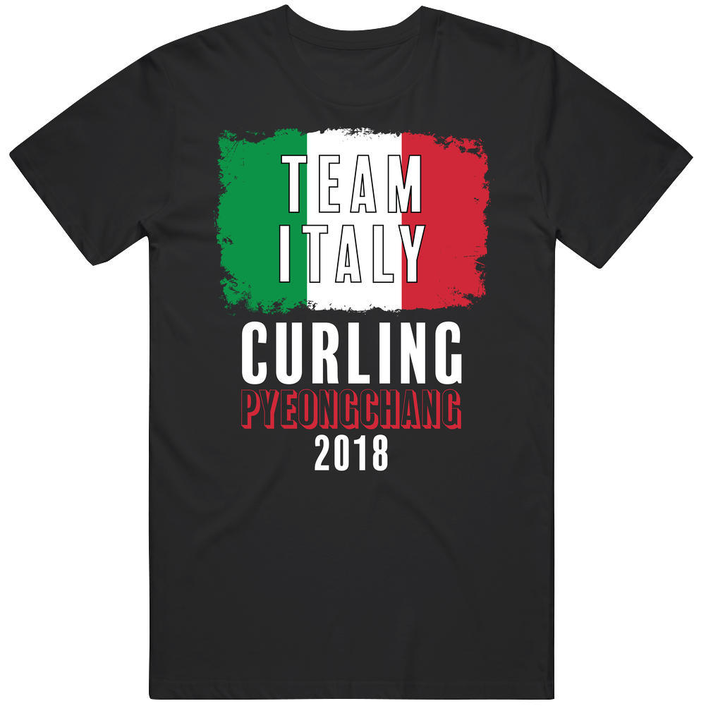Team Italy Curling Pyeongchang 2018 Olympic Mens Cotton Tee T Shirt Team Italy Curling Pyeongchang 2018 Olympic Mens Cotton Tee T Shirt