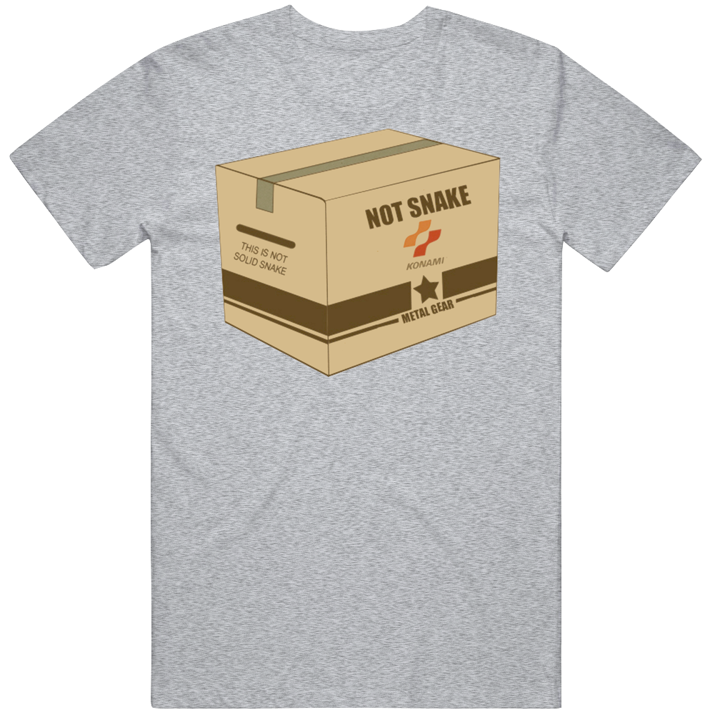 Not Snake Video Game Box Metal Gear Mens Cotton Tee T Shirt Not Snake Video Game Box Metal Gear Mens Cotton Tee T Shirt