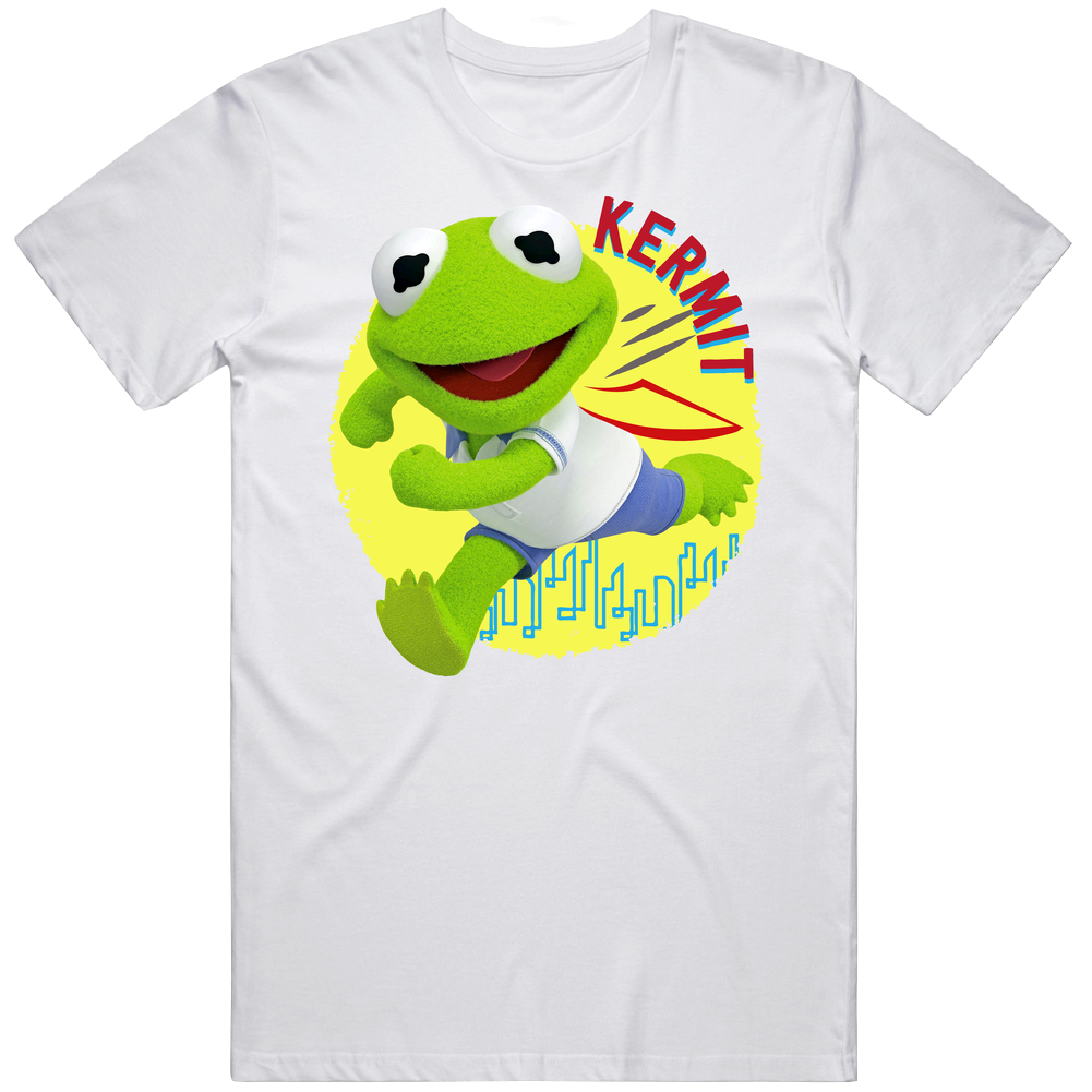 Muppet Babies Super Kermit Kids Tv Show Mens Cotton Tee T Shirt Muppet Babies Super Kermit Kids Tv Show Mens Cotton Tee T Shirt