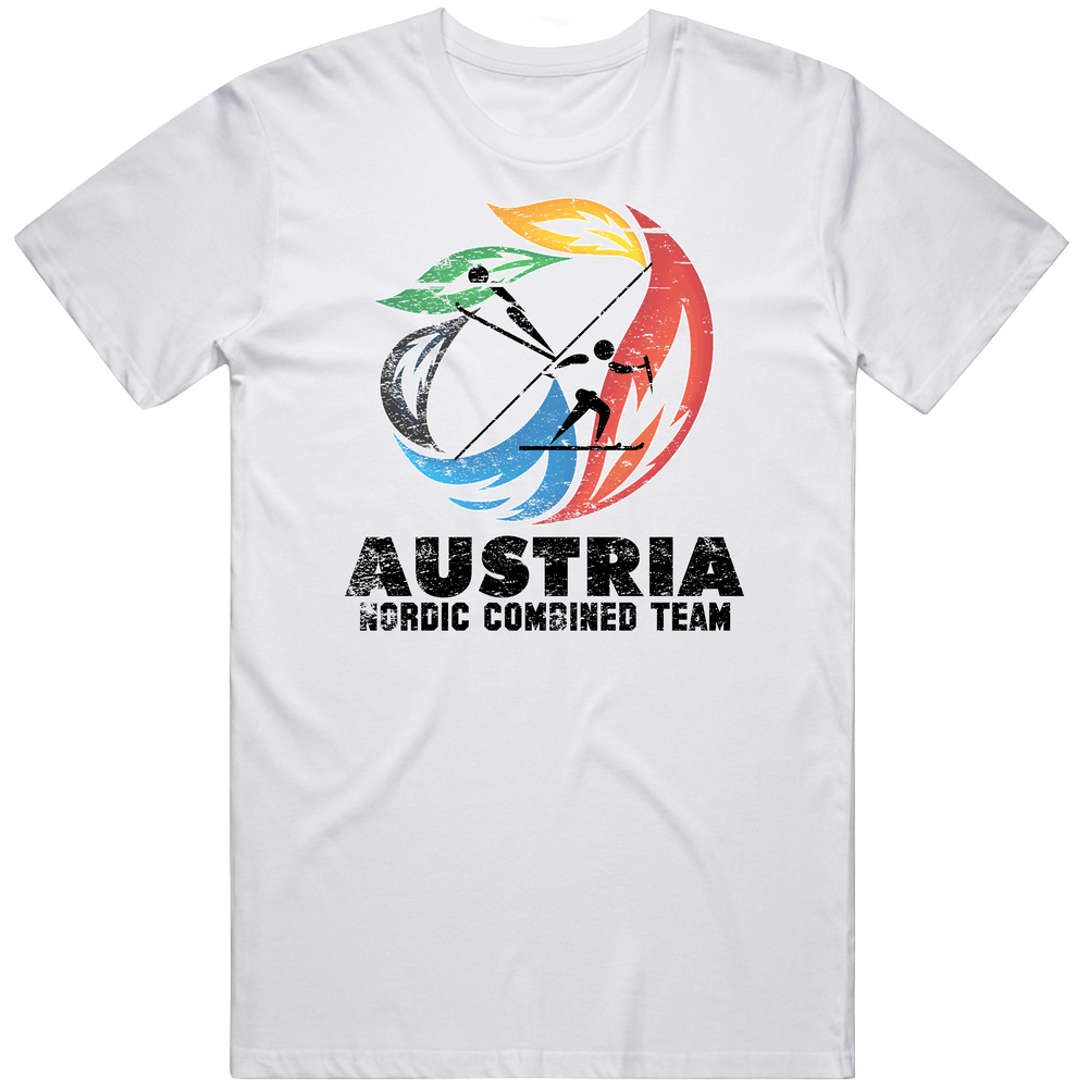 Austria Nordic Combined Team 2014 Olympic Sochi Vintage Distressed Mens Cotton Tee T Shirt Austria Nordic Combined Team 2014 Olympic Sochi Vintage Distressed Mens Cotton Tee T Shirt
