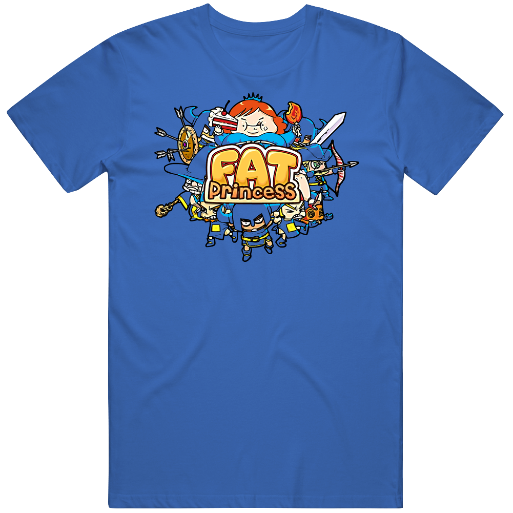Fat Princess Fantasy Blue Army Video Game Mens Cotton Tee T Shirt Fat Princess Fantasy Blue Army Video Game Mens Cotton Tee T Shirt