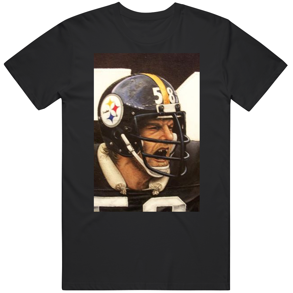 Pittsburgh Steelers Jack Lambert Sports Mens Size Large Mens Cotton Tee T Shirt Pittsburgh Steelers Jack Lambert Sports Mens Size Large Mens Cotton Tee T Shirt