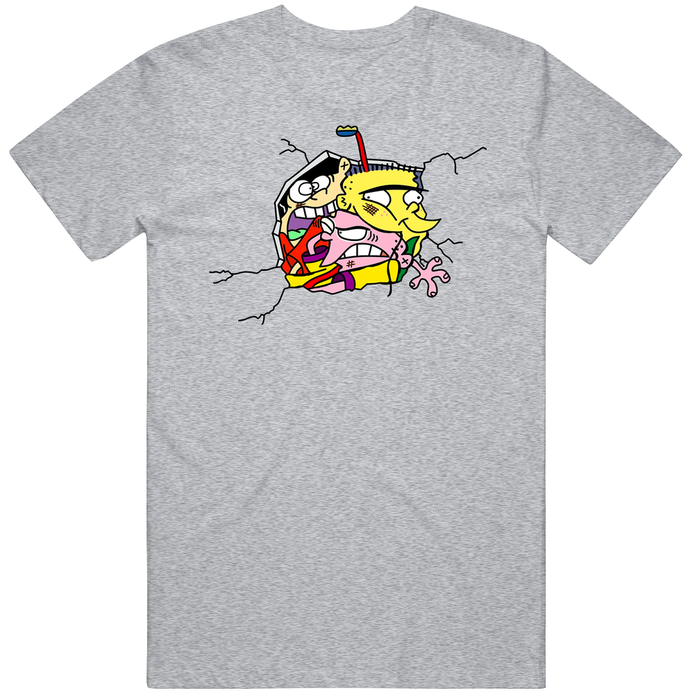 Ed Edd N Eddy Broken Wall Cartoon Mens Cotton Tee T Shirt