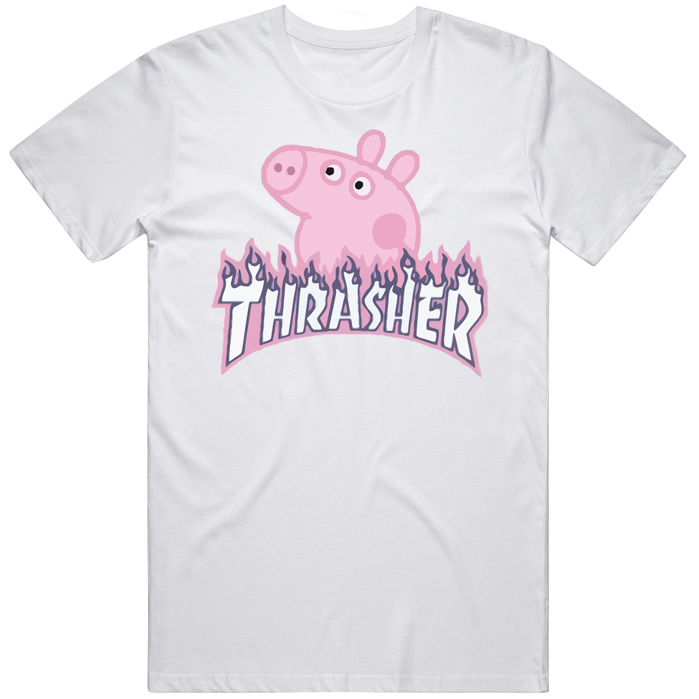 Peppa Pig Thrasher Mens Cotton Tee T Shirt Peppa Pig Thrasher Mens Cotton Tee T Shirt