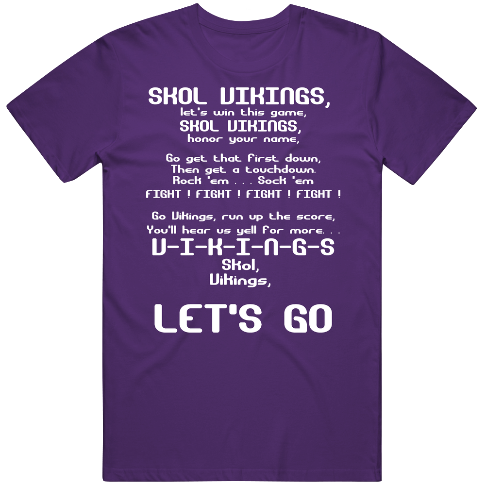 Minnesota Vikings Fight Song Mens Cotton Tee T Shirt Minnesota Vikings Fight Song Mens Cotton Tee T Shirt