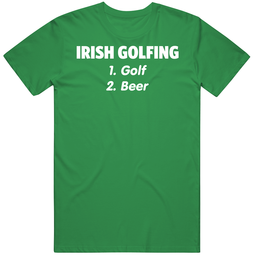 Irish Golfing Funny Beer Mens Cotton Tee T Shirt Irish Golfing Funny Beer Mens Cotton Tee T Shirt