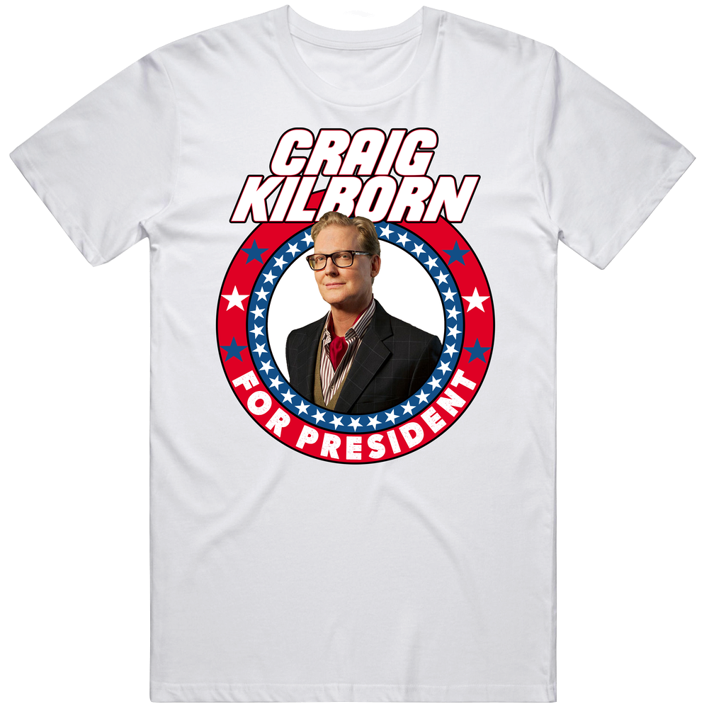Craig Kilborn For President Talk Show Host Celeb Fan Election Mens Cotton Tee T Shirt Craig Kilborn For President Talk Show Host Celeb Fan Election Mens Cotton Tee T Shirt