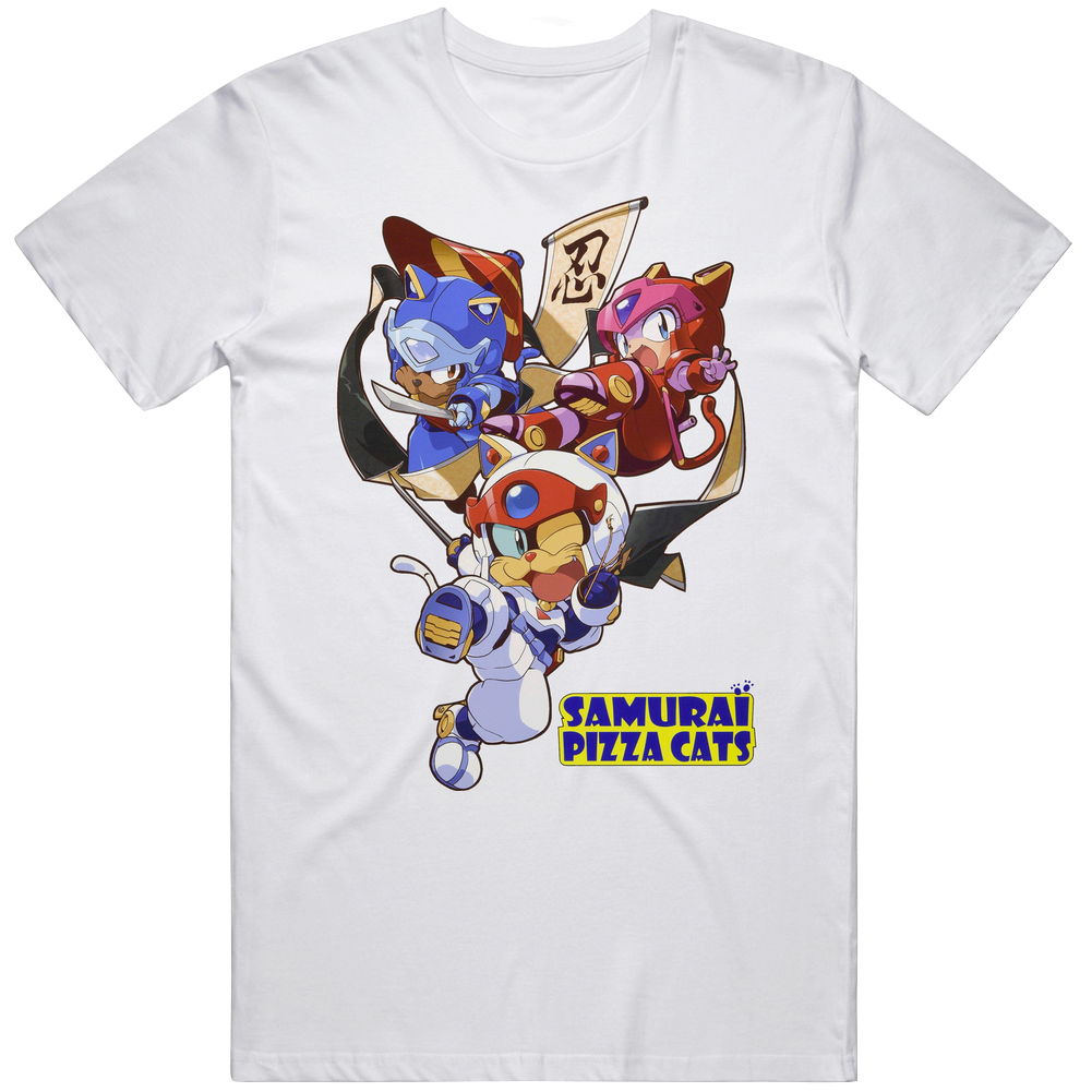 Samurai Pizza Cats 90s Kids Tv Show Cartoon Mens Cotton Tee T Shirt Samurai Pizza Cats 90s Kids Tv Show Cartoon Mens Cotton Tee T Shirt