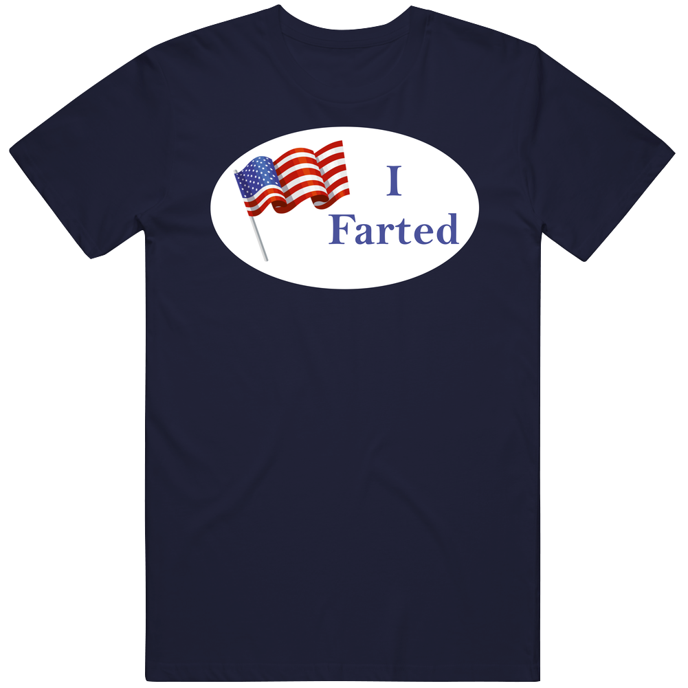 I Farted Sticker I Voted Sticker Parody Mens Soft Cotton Tee T Shirt