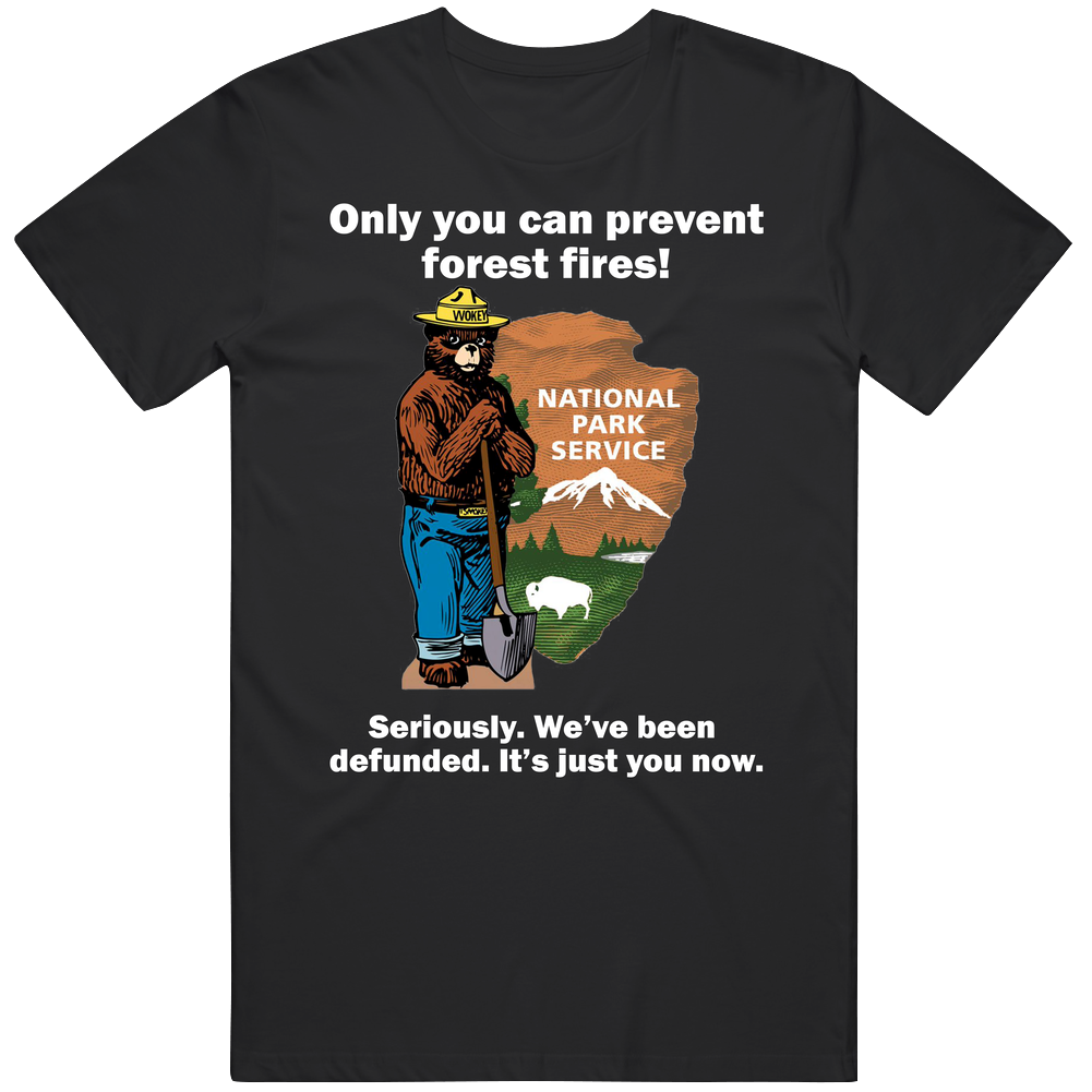 Only You Can Prevent Fires Funny Wokey Smokey The Bear Mens Soft Cotton Tee T Shirt Only You Can Prevent Fires Funny Wokey Smokey The Bear Mens Soft Cotton Tee T Shirt
