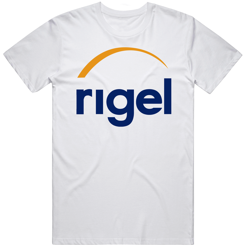 Rigel Pharmaceuticals Inc Nasdaq Company Logo Employee Fan Mens Soft Cotton Tee T Shirt Rigel Pharmaceuticals Inc Nasdaq Company Logo Employee Fan Mens Soft Cotton Tee T Shirt
