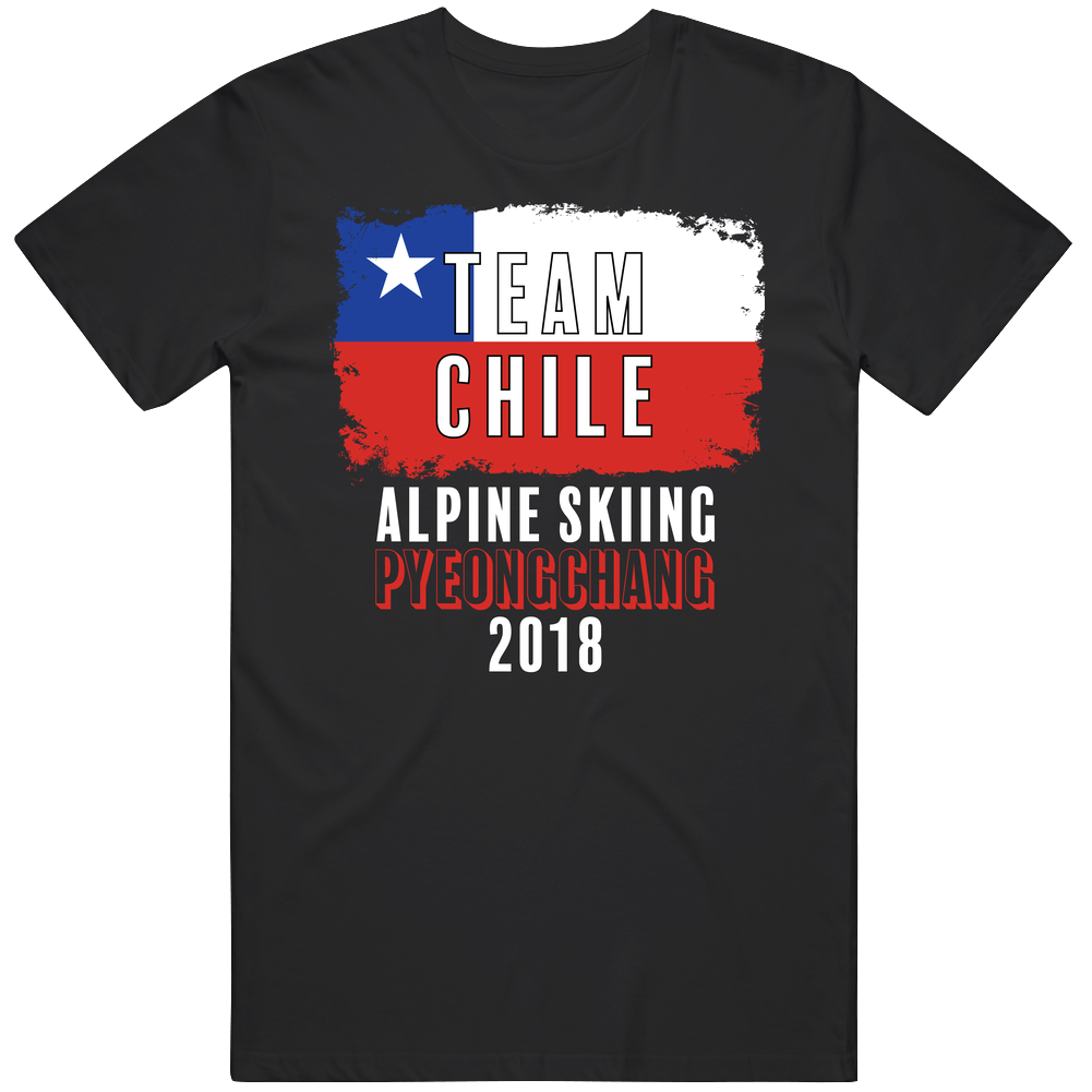 Team Chile Alpine Skiing Pyeongchang 2018 Olympic Mens Soft Cotton Tee T Shirt