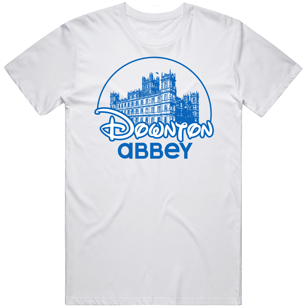 Downton Abbey Castle House Disney Logo Parody Tv Movie Fan Mens Soft Cotton Tee T Shirt Downton Abbey Castle House Disney Logo Parody Tv Movie Fan Mens Soft Cotton Tee T Shirt