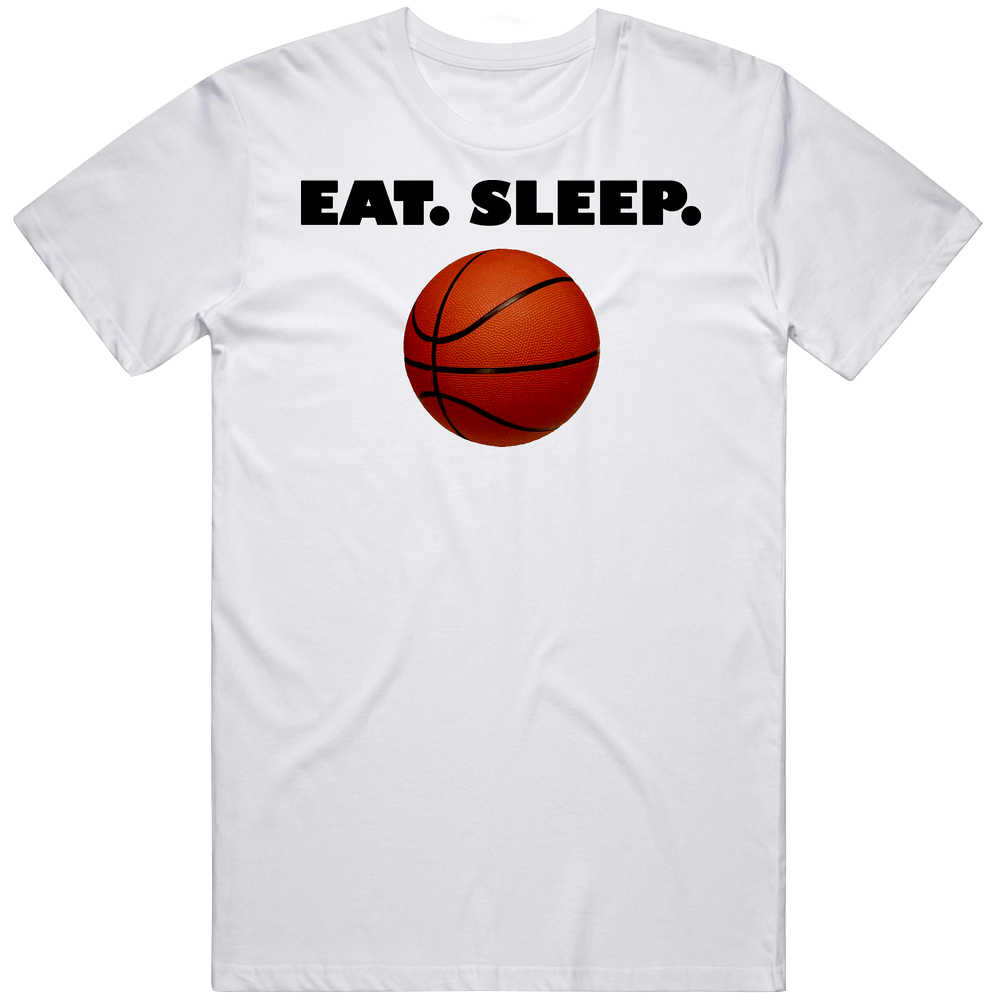 Eat Sleep Basketball Mens Soft Cotton Tee T Shirt