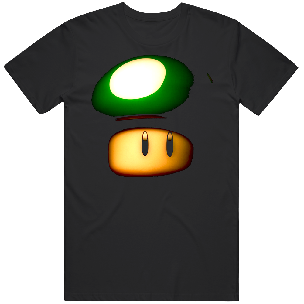 1 Up Mushroom Mario Video Game Mens Soft Cotton Tee T Shirt