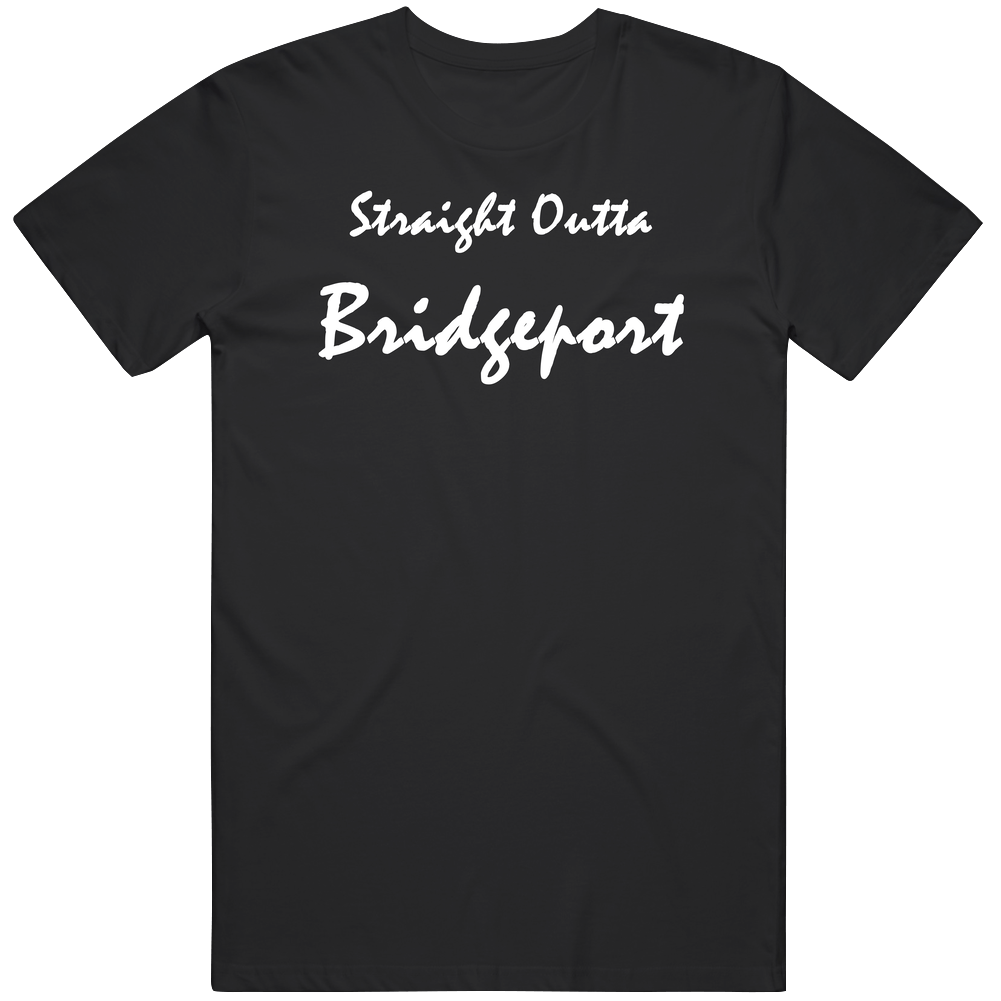 Bridgeport Straight Outta Gangsta Bridgeport Custom Mens Soft Cotton Tee T Shirt