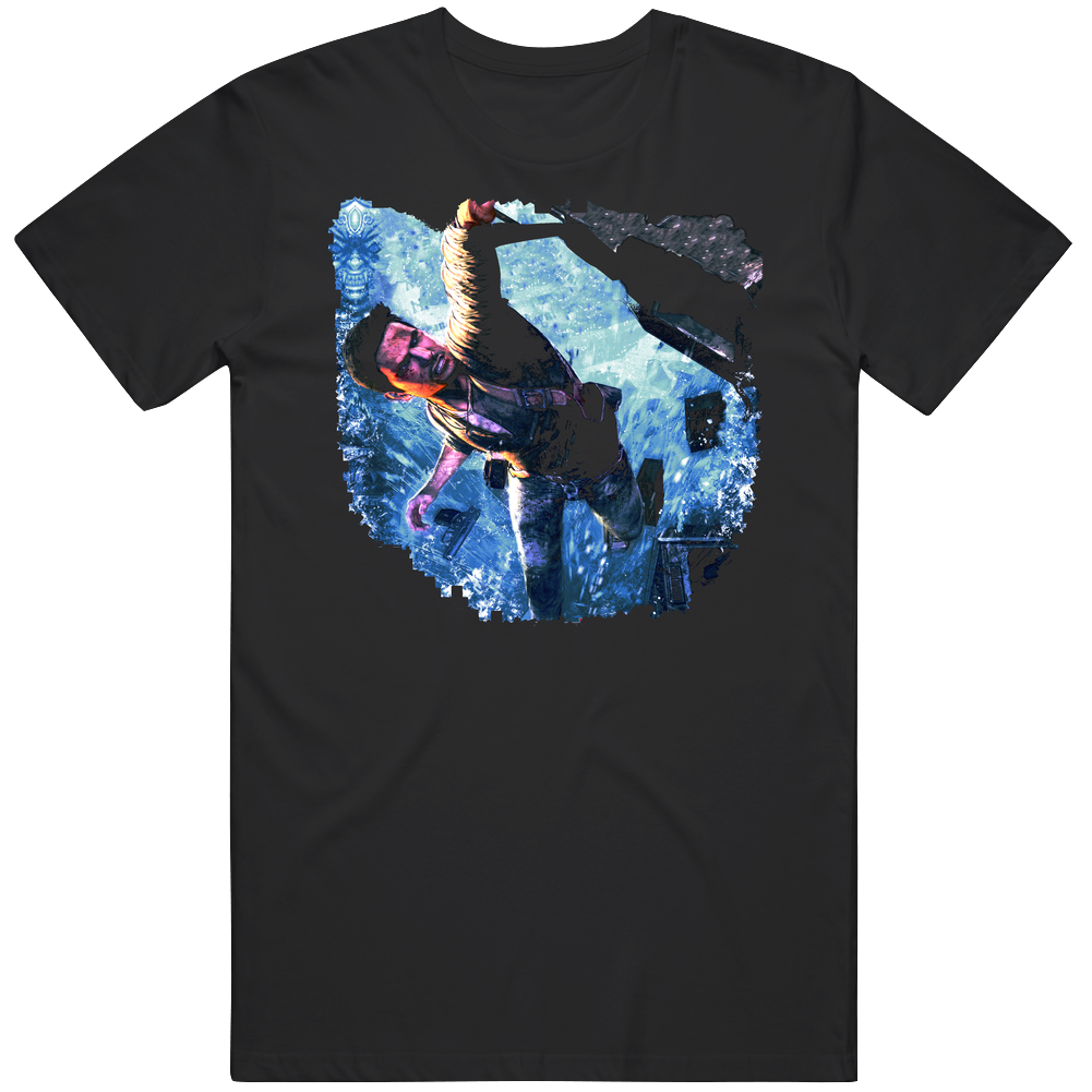 Uncharted 2 Among Thieves Video Game Mens Soft Cotton Tee T Shirt Uncharted 2 Among Thieves Video Game Mens Soft Cotton Tee T Shirt