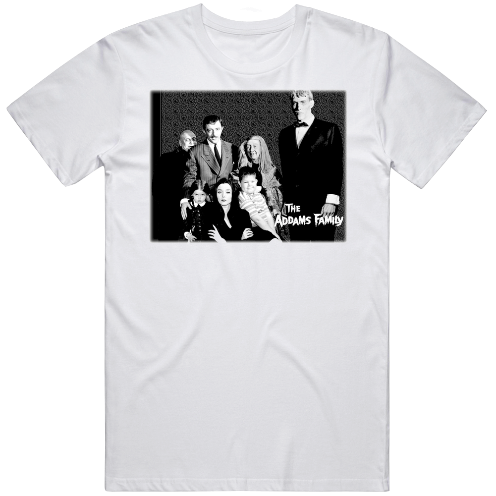 The Addams Family Vintage Tv Series Mens Soft Cotton Tee T Shirt