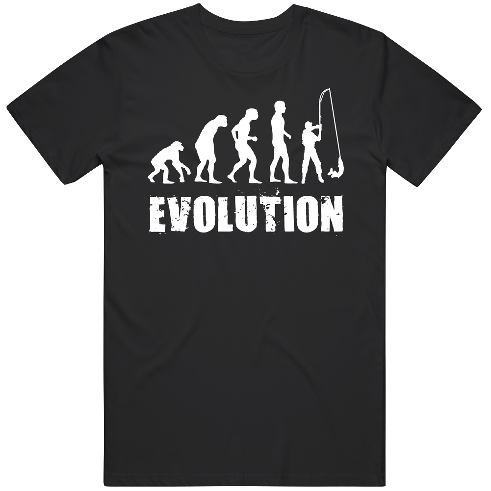 Evolution Of A Fisher Man Fishing Angler Mens Soft Cotton Tee T Shirt
