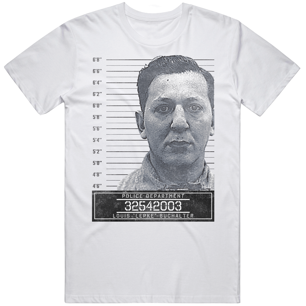 Louis Lepke Buchalter Mafia Mugshot Police Department Mens Soft Cotton Tee T Shirt Louis Lepke Buchalter Mafia Mugshot Police Department Mens Soft Cotton Tee T Shirt