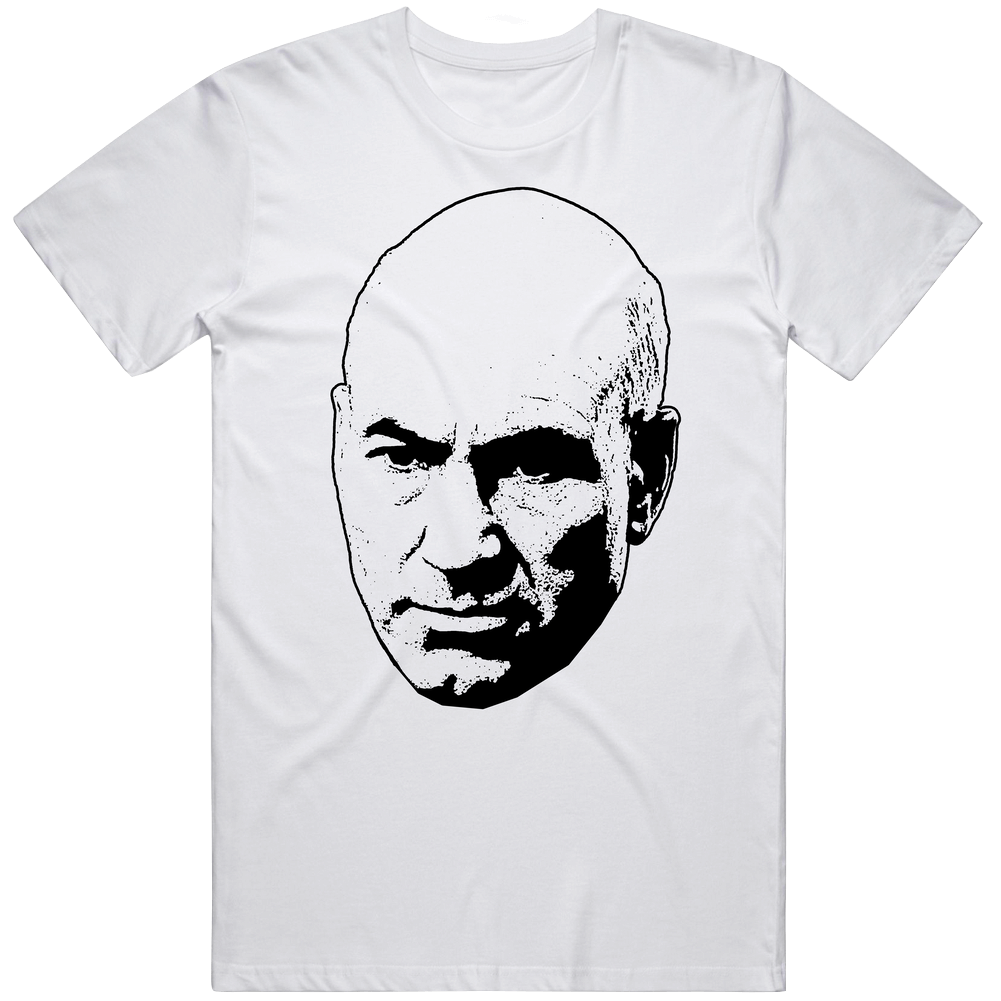 Jean-luc Picard Patrick Stewart Star Trek  80s Tv Show Character Fan Mens Soft Cotton Tee T Shirt