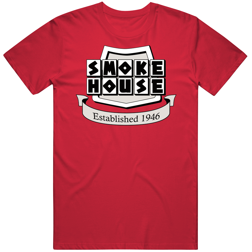 The Smoke House Burbank California Restaurant Retro Vintage Classic Food Mens Soft Cotton Tee T Shirt