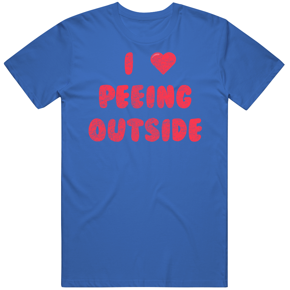 I Love Peeing Outside Funny Distressed Mens Soft Cotton Tee T Shirt