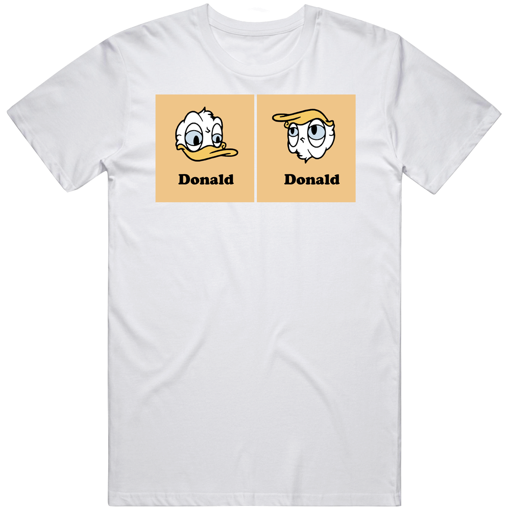 Donald Trump Upside Down Donald Duck Funny Mens Soft Cotton Tee T Shirt