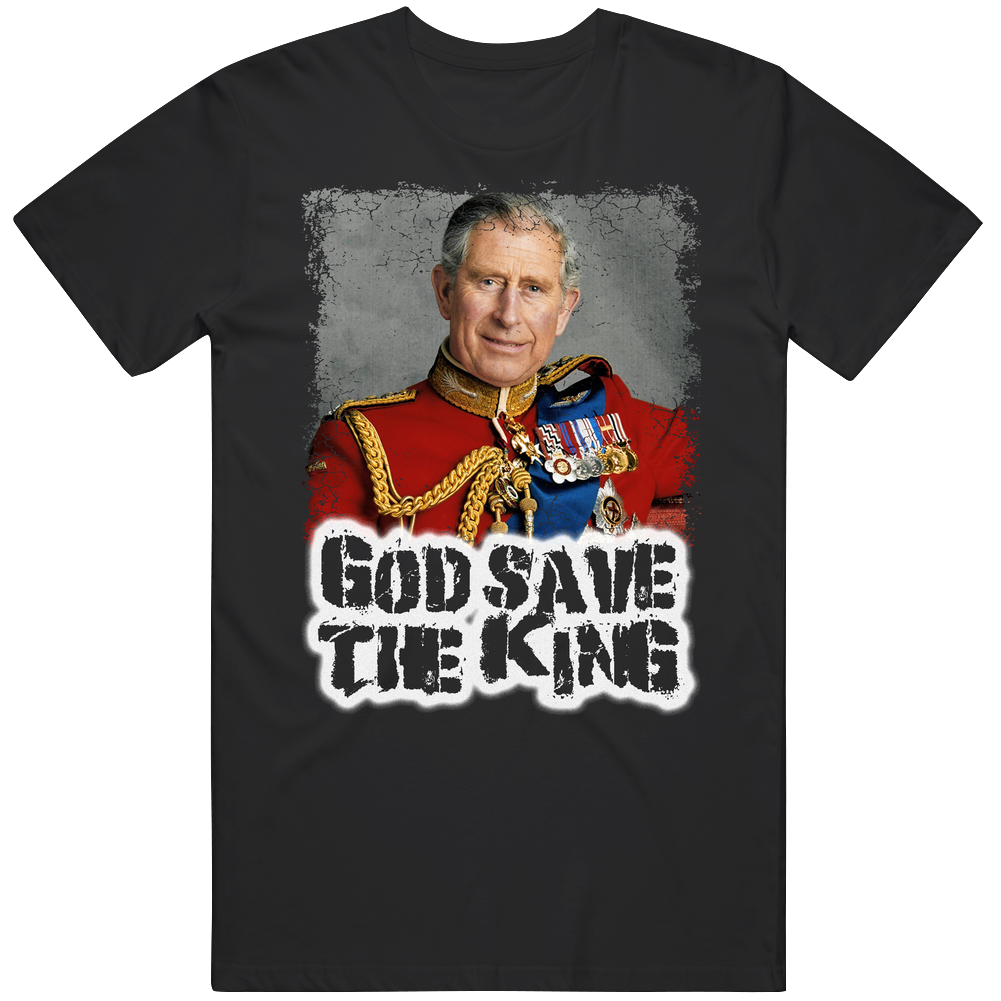 God Save The King Charles Mens Soft Cotton Tee T Shirt