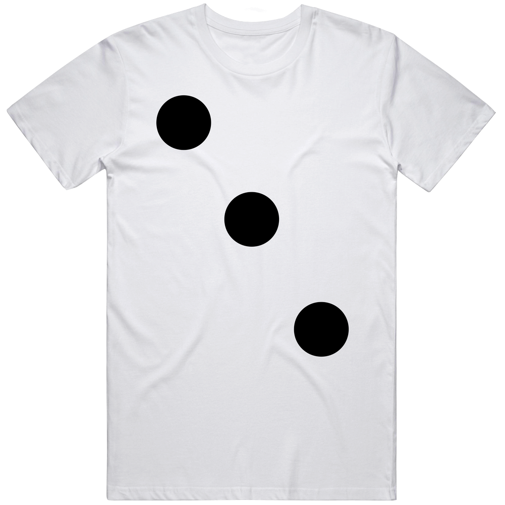 Dice Number 3 Funny Group Halloween Costume Mens Soft Cotton Tee T Shirt Dice Number 3 Funny Group Halloween Costume Mens Soft Cotton Tee T Shirt