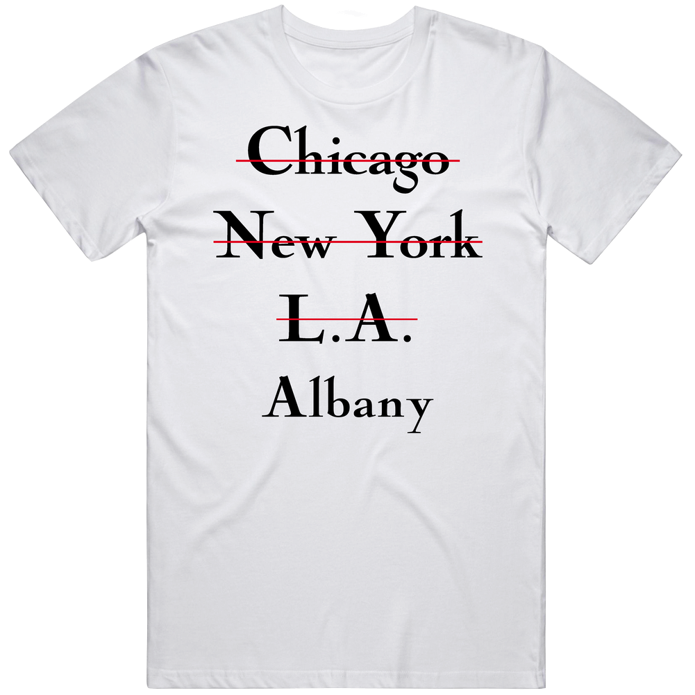 Albany Chicago New York La High Fashion Custom Mens Soft Cotton Tee T Shirt